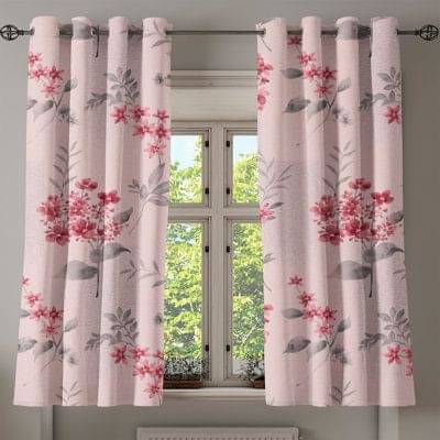 S23 Graphic Room Darkening Eyelet Curtain 9 ft ( Pack of 1 ) - Red S23 Graphic Room Darkening Eyelet Curtain 9 ft ( Pack of 1 ) - Red