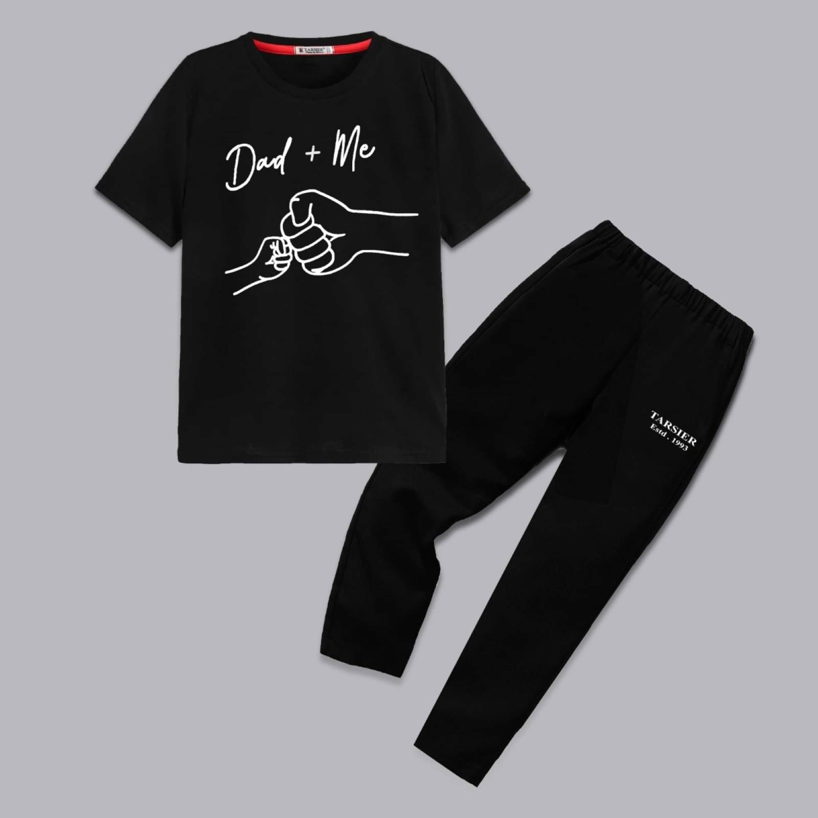     			Tarsier Pack of 1 Boys Cotton T-Shirt & Pants Set ( Black )