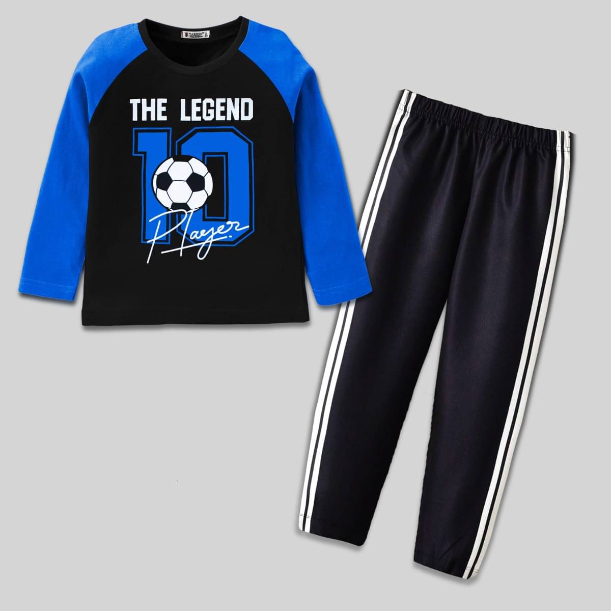     			Tarsier Pack of 1 Boys Cotton Blend T-Shirt & Pants Set ( Multicolor )