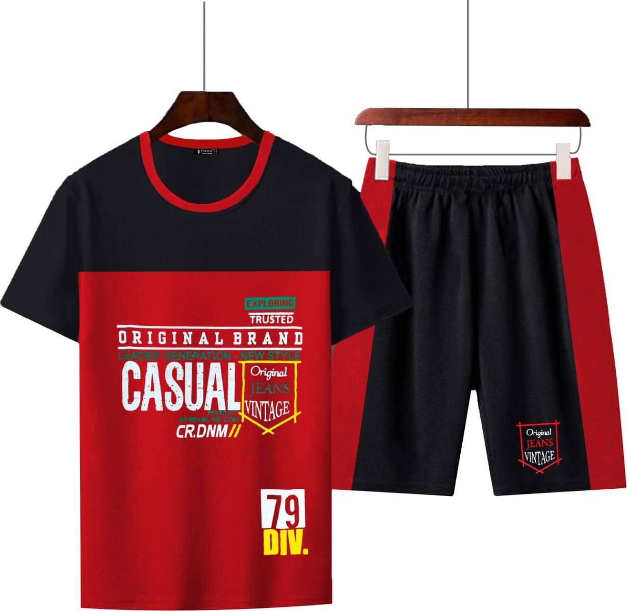     			Tarsier Pack of 1 Boys Cotton Blend T-Shirt & Shorts Set ( Multicolor )