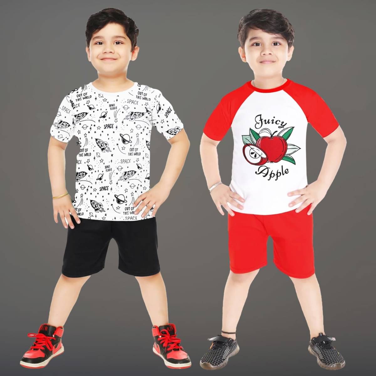 Tarsier Pack of 2 Baby Boys Cotton Blend T-Shirt & Shorts Set ( Multicolor )     			Tarsier Pack of 2 Baby Boys Cotton Blend T-Shirt & Shorts Set ( Multicolor )
