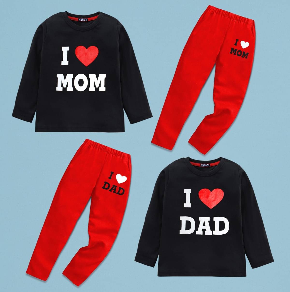     			Tarsier Pack of 2 Unisex Cotton T-Shirt & Pants Set ( Multicolor )