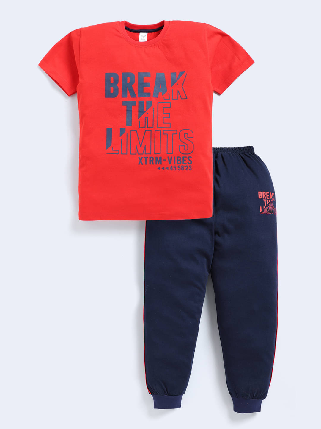     			Todd N Teen Pack of 1 Boys Cotton T-Shirt & Pants Set ( Red )