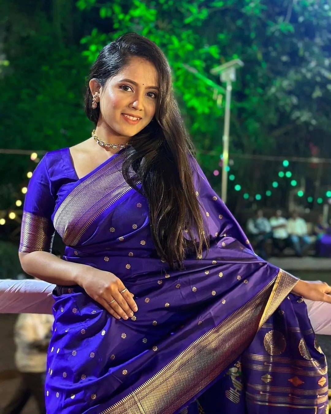     			WOVEN STOCK Banarasi Silk Woven Saree With Unstitched Blouse Piece ( Blue )