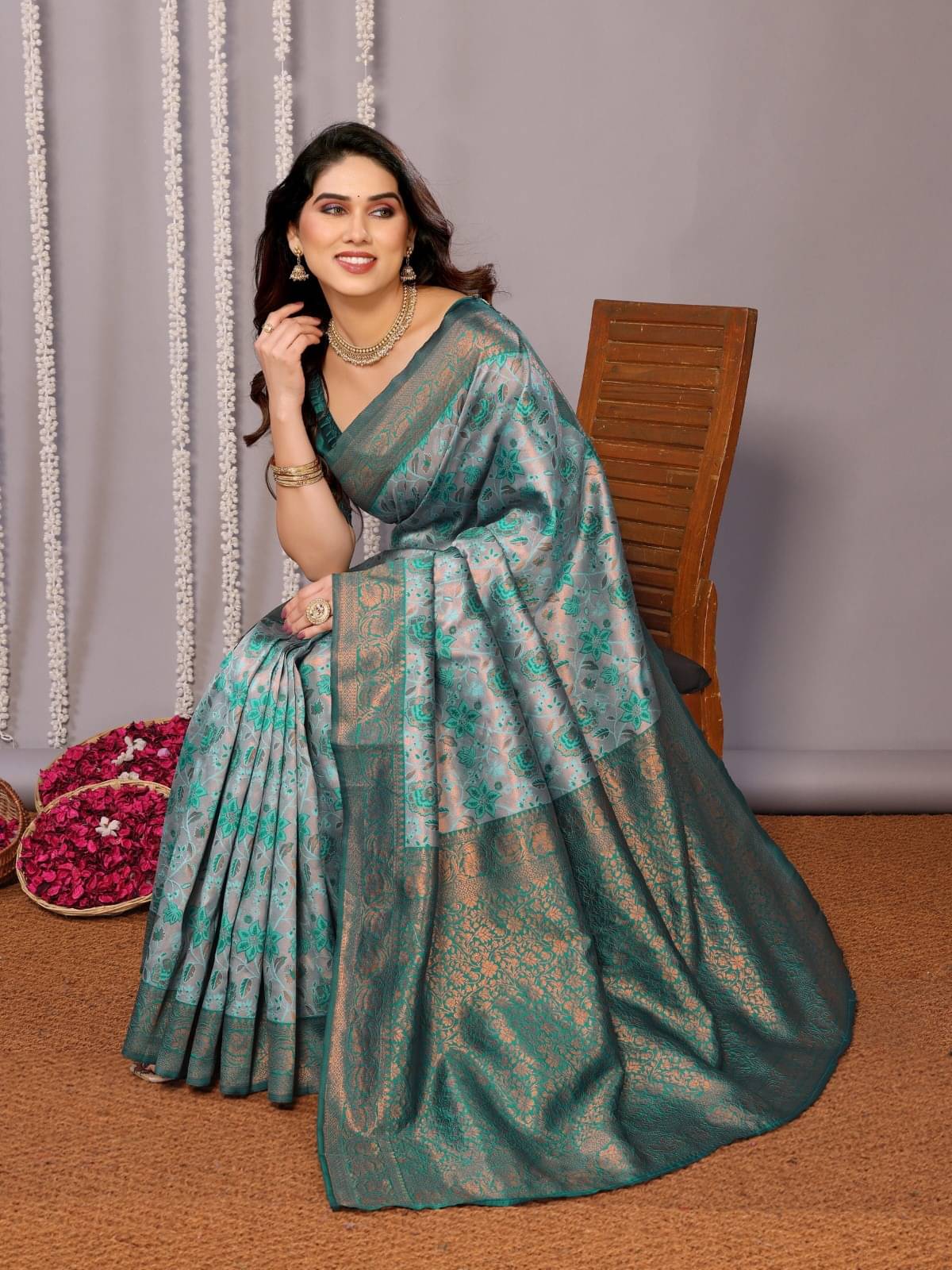WOVEN STOCK Banarasi Silk Woven Saree With Unstitched Blouse Piece ( Multicolor ) WOVEN STOCK Banarasi Silk Woven Saree With Unstitched Blouse Piece ( Multicolor )