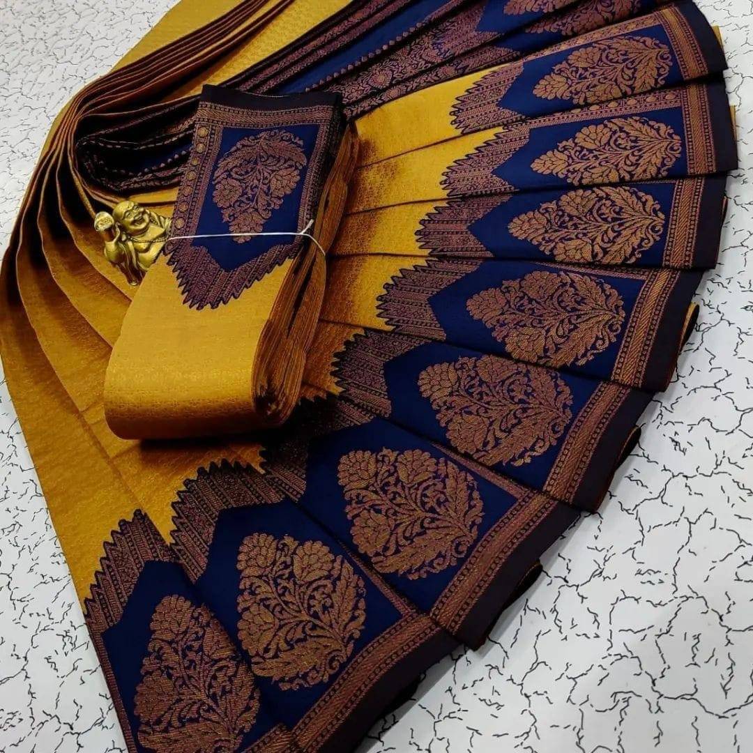 WOVEN STOCK Banarasi Silk Woven Saree With Unstitched Blouse Piece ( Multicolor ) WOVEN STOCK Banarasi Silk Woven Saree With Unstitched Blouse Piece ( Multicolor )