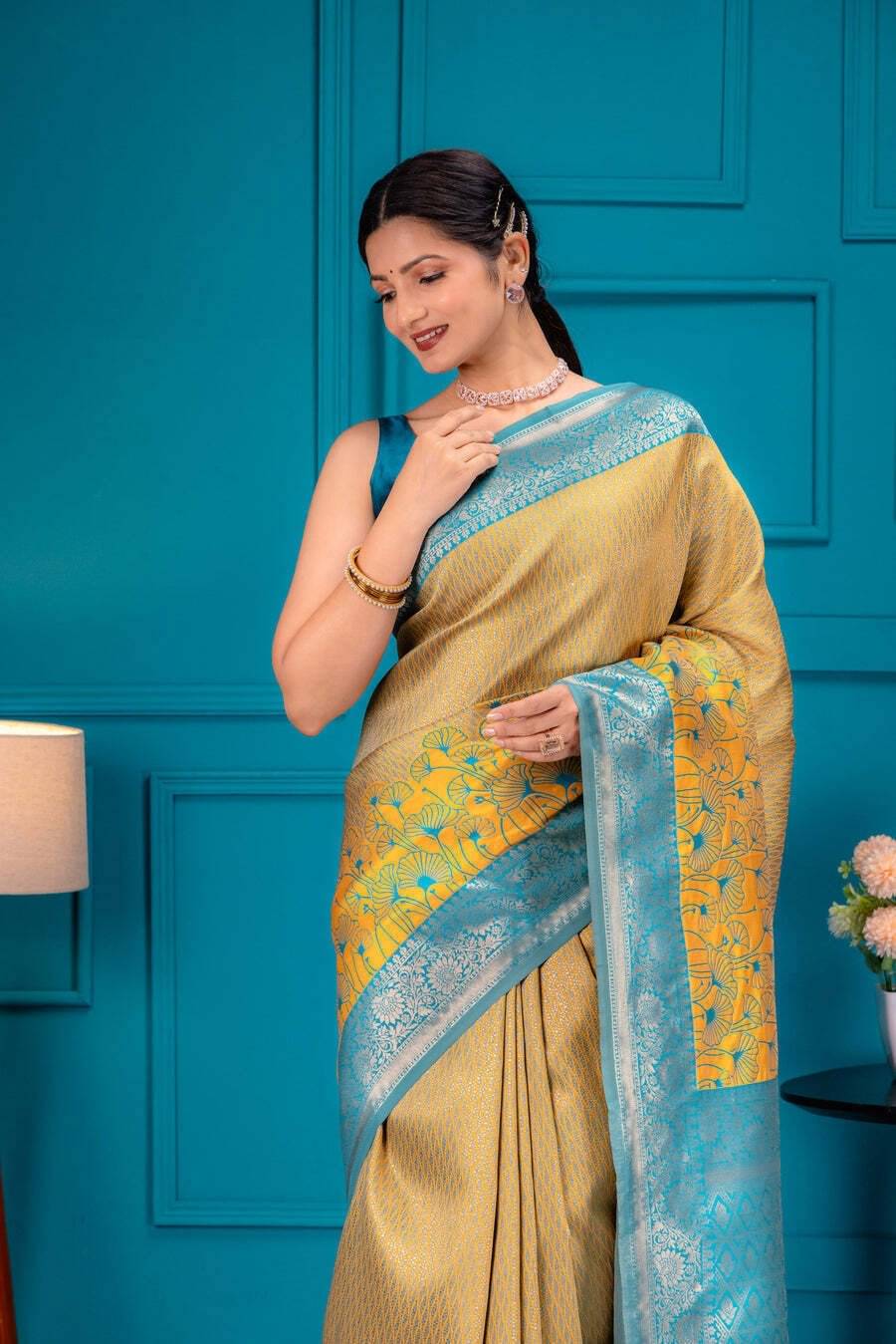 WOVEN STOCK Banarasi Silk Woven Saree With Unstitched Blouse Piece ( Multicolor ) WOVEN STOCK Banarasi Silk Woven Saree With Unstitched Blouse Piece ( Multicolor )