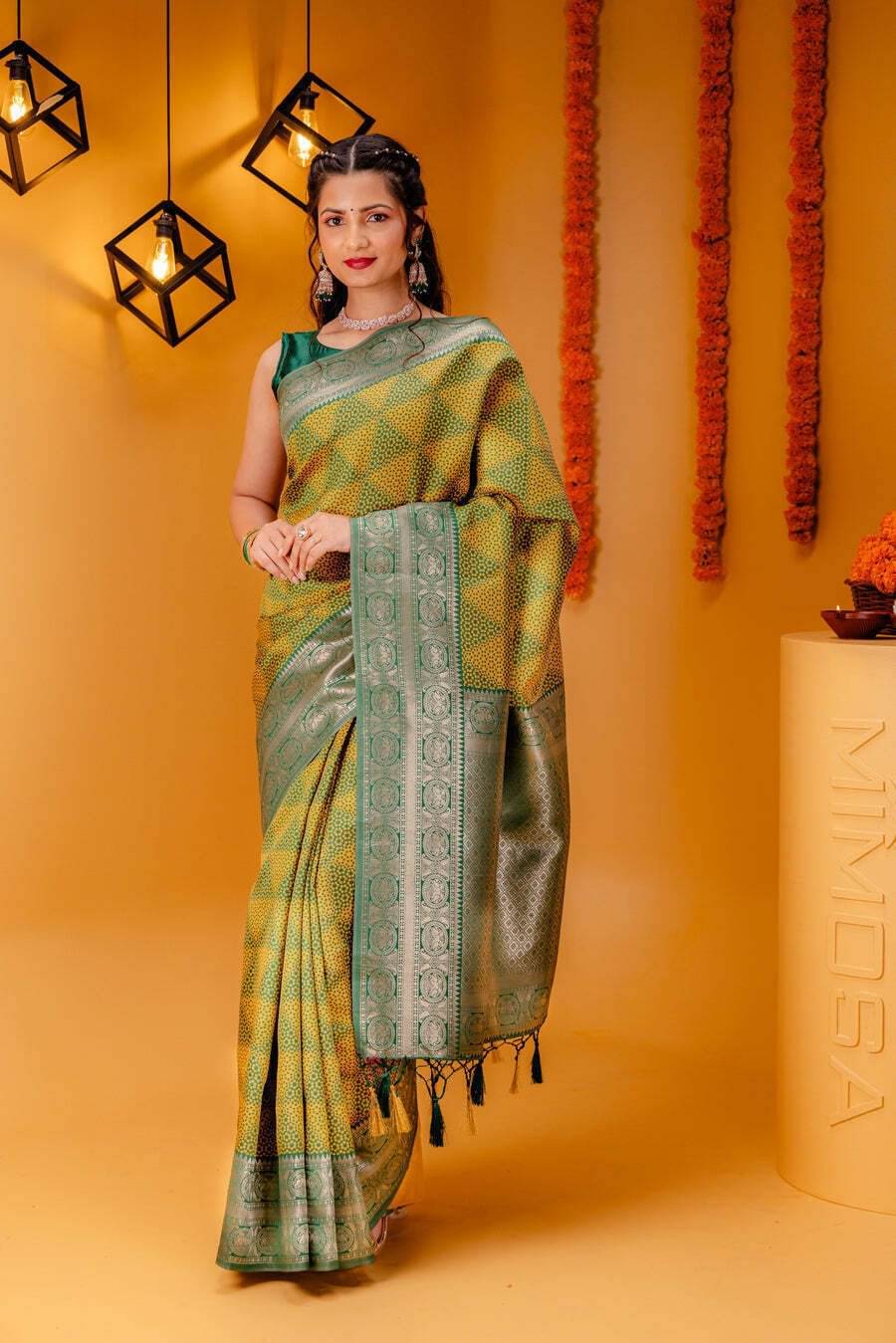 WOVEN STOCK Banarasi Silk Woven Saree With Unstitched Blouse Piece ( Multicolor ) WOVEN STOCK Banarasi Silk Woven Saree With Unstitched Blouse Piece ( Multicolor )