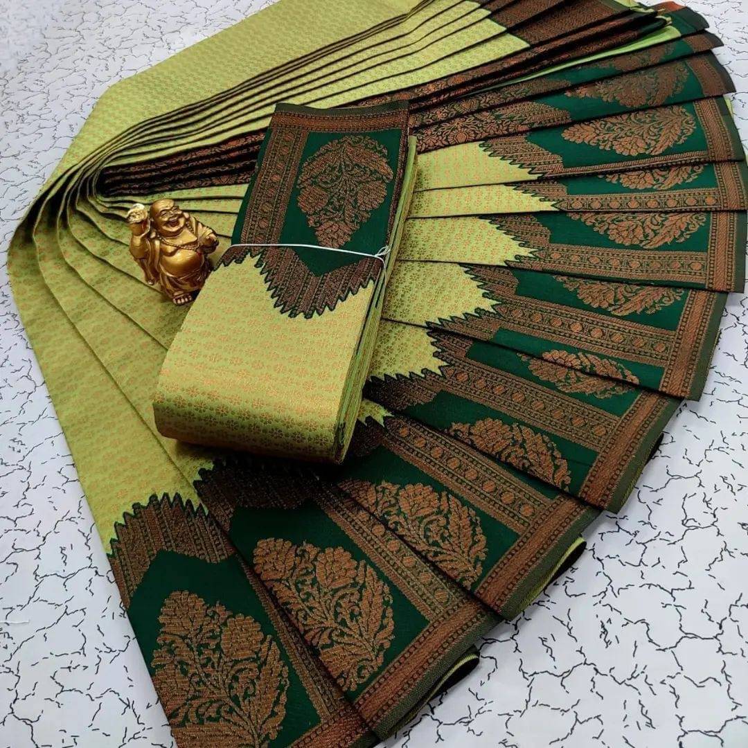     			WOVEN STOCK Banarasi Silk Woven Saree With Unstitched Blouse Piece ( Multicolor )