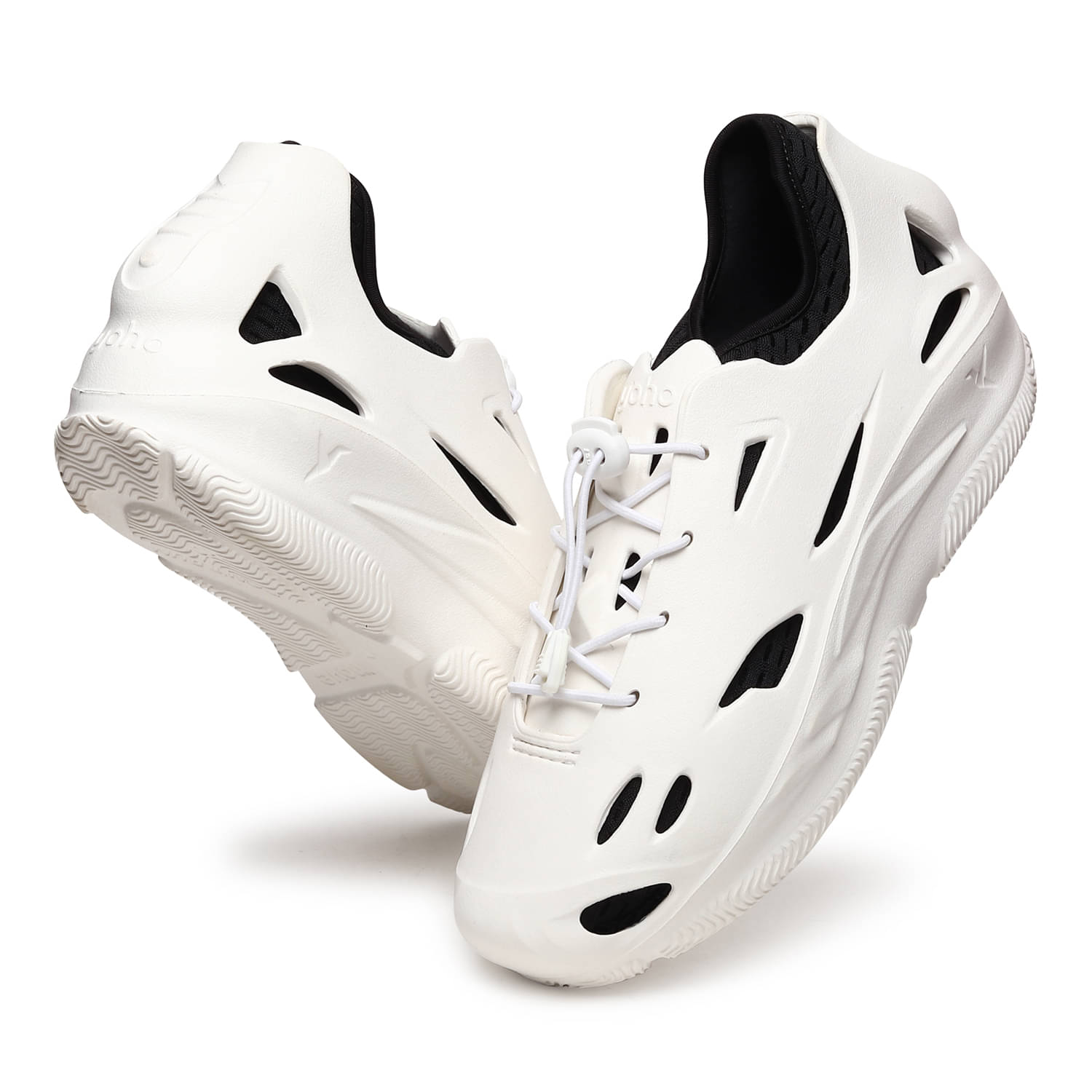     			Yoho - White Men's Clogs