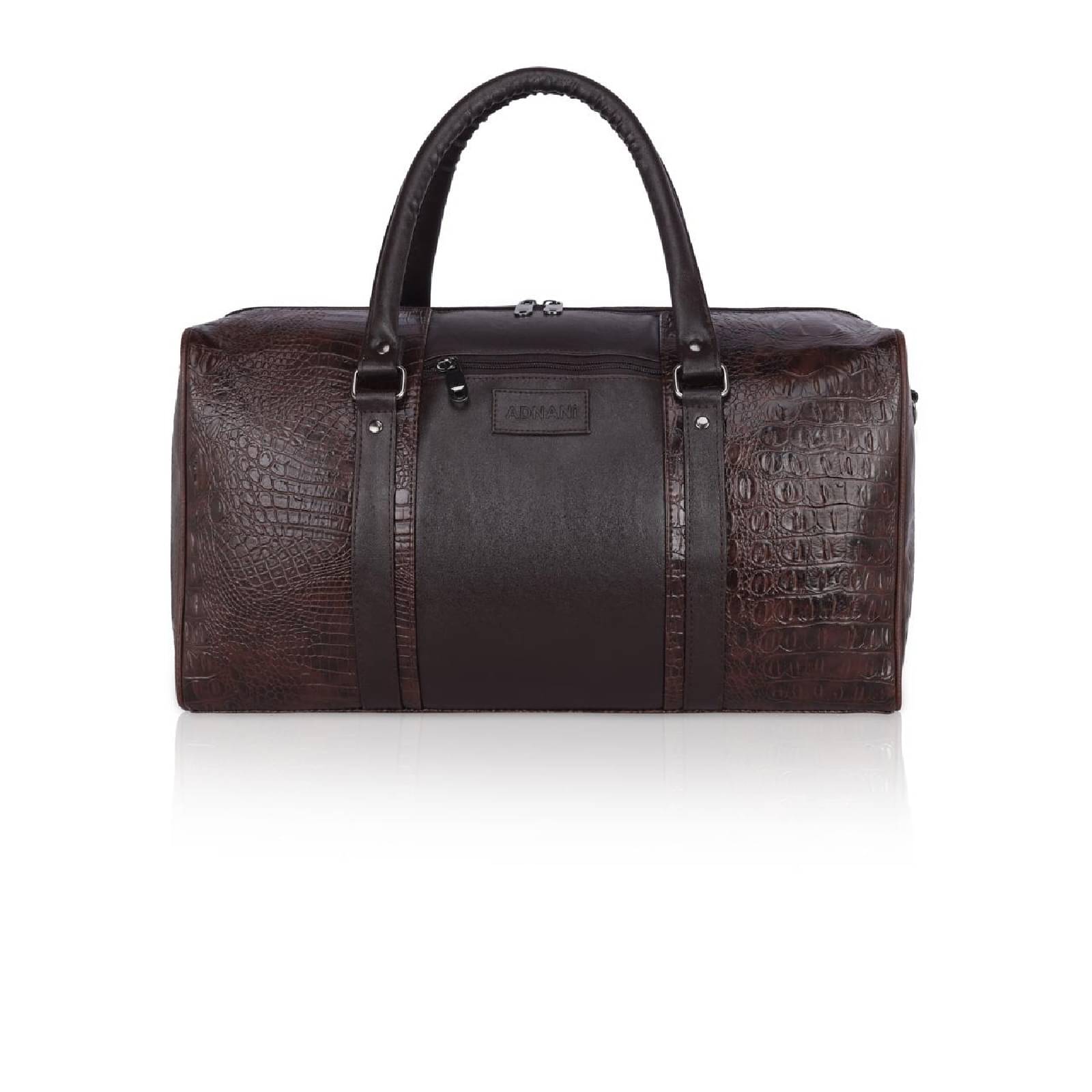     			ADNANi 50 Ltrs Dirty Brown PU Duffle Bag