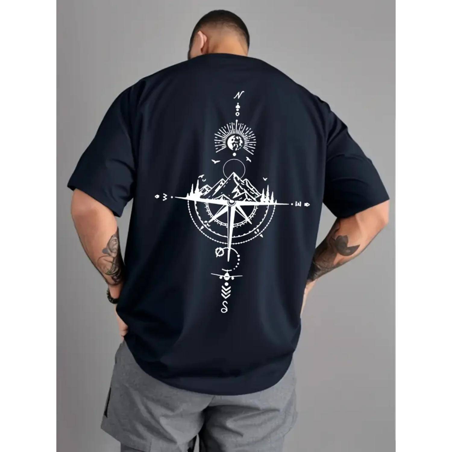     			ATIGIANO APPAREL Men Cotton Blend Regular Fit Printed T-Shirt ( Black )