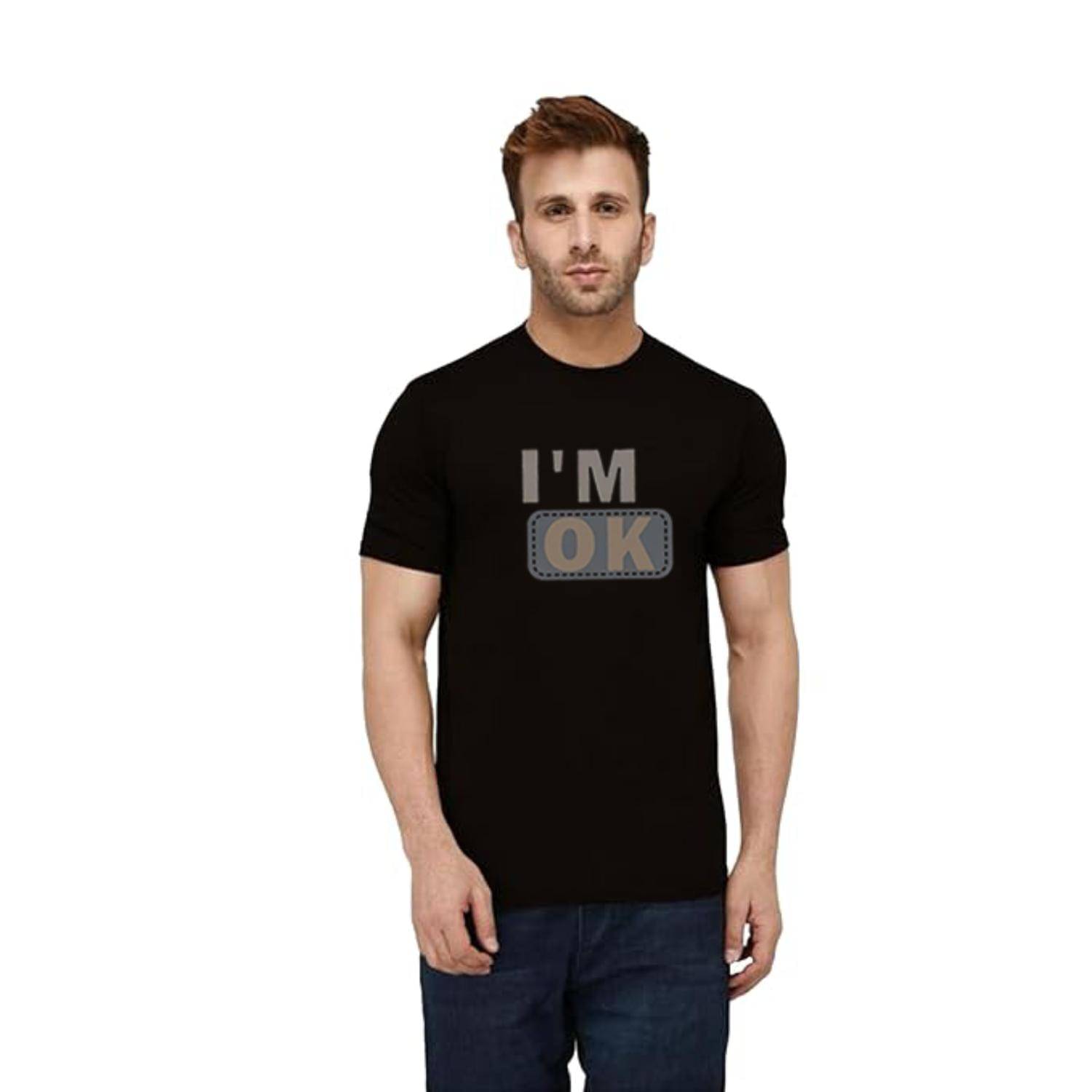     			ATIGIANO APPAREL Men Cotton Blend Regular Fit Printed T-Shirt ( Black )