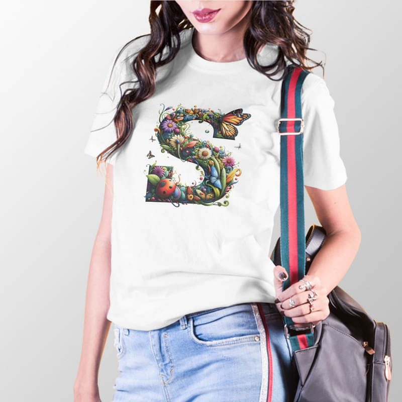     			BINAYAK Women Cotton Printed Regular Round Neck T-Shirt ( White )