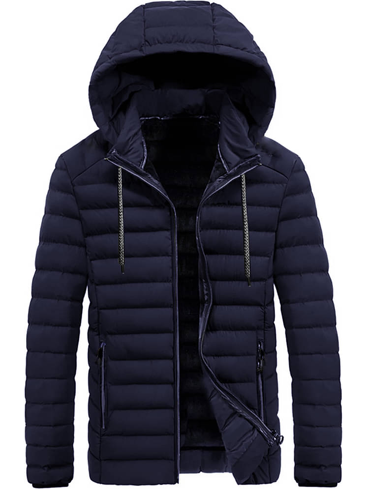 xohy Cotton Blend Men's Quilted Bomber Jacket Maroon Pack of