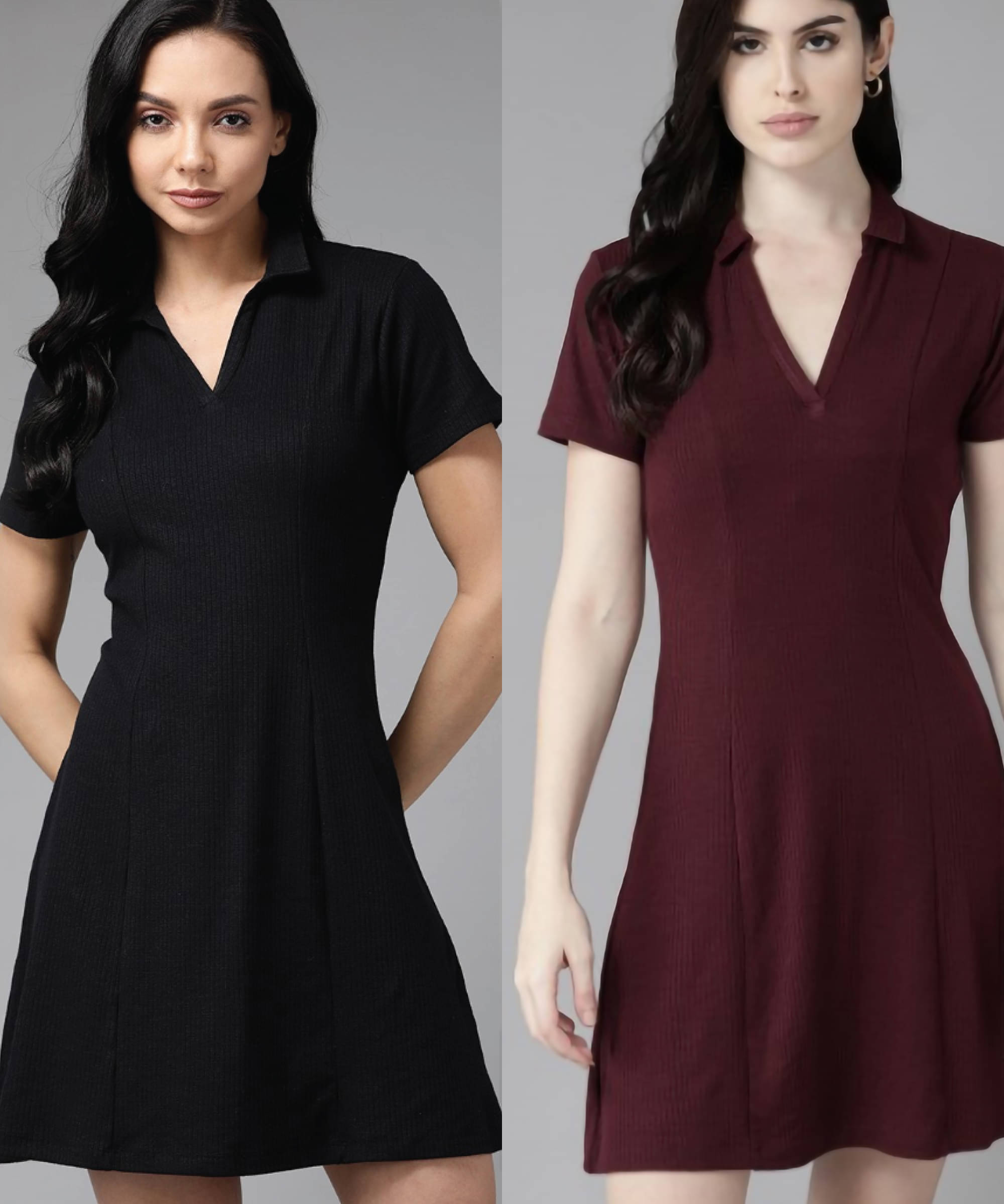 GRAND MALBORK Women Lycra Solid T-shirt Dress ( Multicolor ) GRAND MALBORK Women Lycra Solid T-shirt Dress ( Multicolor )