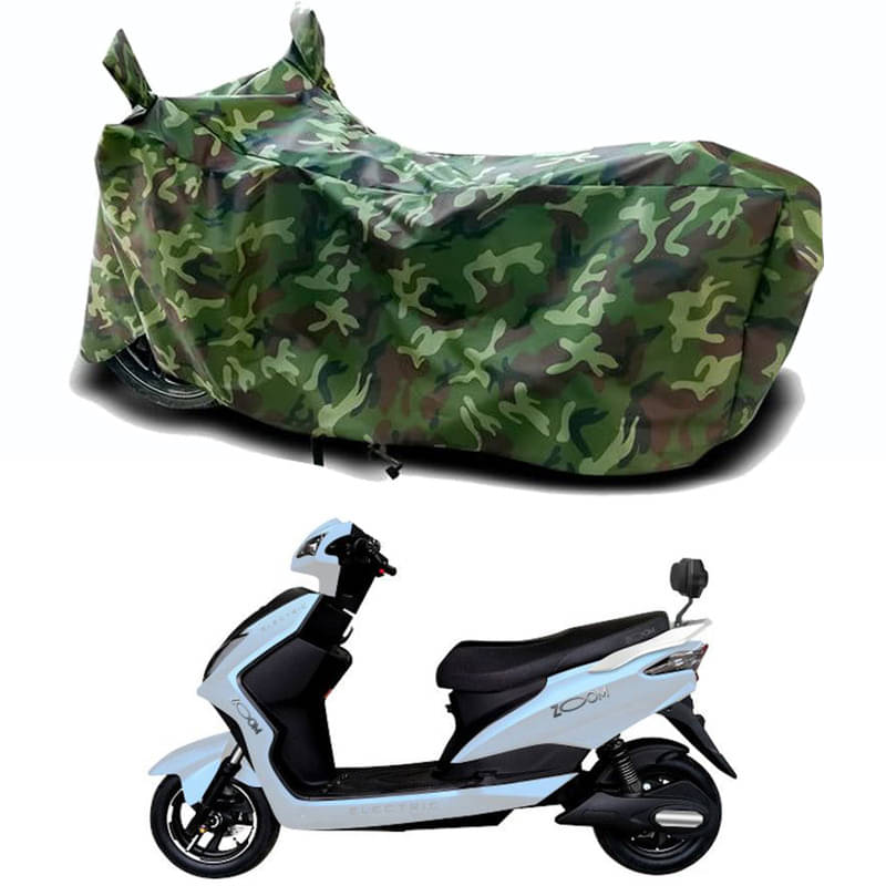 Gali Bazar Bike Body Cover for Kinetic Green Zoom (Pack of 1 ) , Jungle Gali Bazar Bike Body Cover for Kinetic Green Zoom (Pack of 1 ) , Jungle