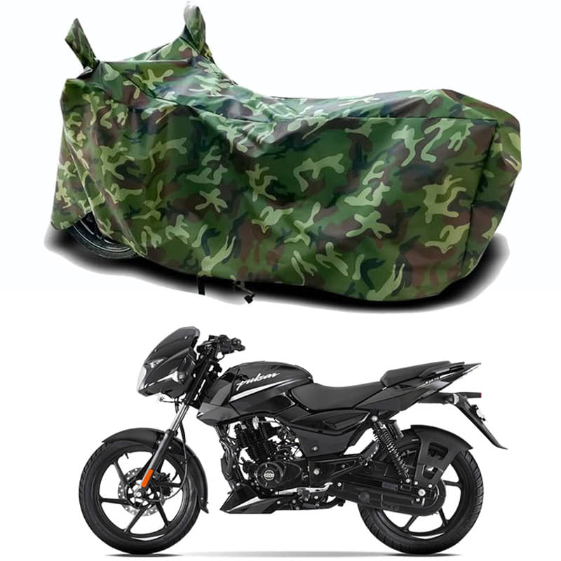     			Gali Bazar Bike Body Cover for Bajaj Pulsar 125 Split-Disc (Pack of 1 ) , Jungle
