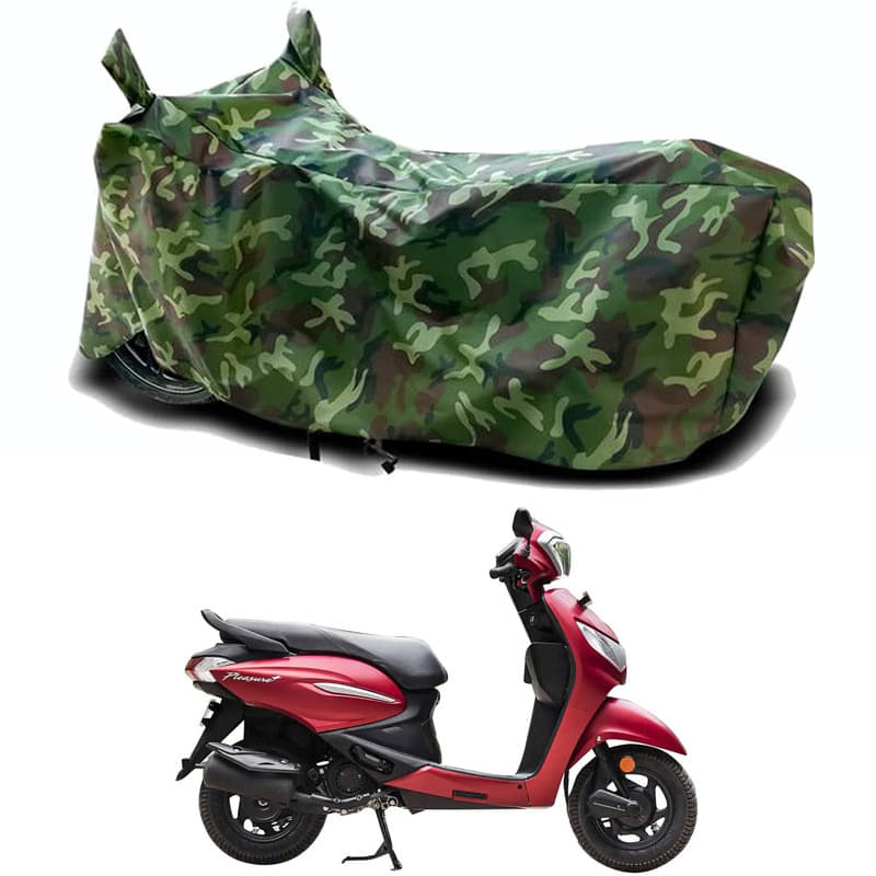 Gali Bazar Bike Body Cover for Hero Pleasure Plus XTEC (Pack of 1 ) , Jungle     			Gali Bazar Bike Body Cover for Hero Pleasure Plus XTEC (Pack of 1 ) , Jungle