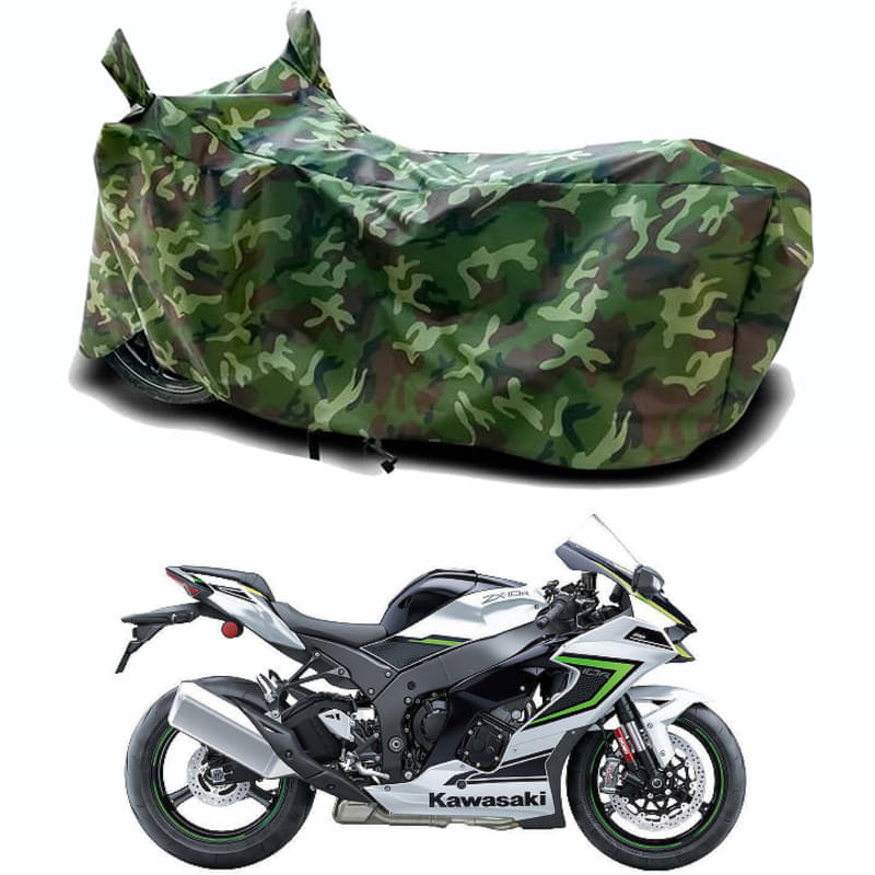 Gali Bazar Bike Body Cover for KawasaNinja ZX-10R (Pack of 1 ) , Jungle Gali Bazar Bike Body Cover for KawasaNinja ZX-10R (Pack of 1 ) , Jungle