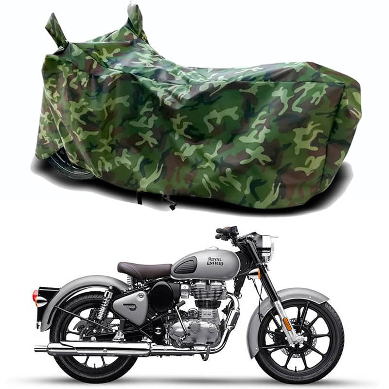     			Gali Bazar Bike Body Cover for Royal Enfie Bullet 350 BS6 (Pack of 1 ) , Jungle