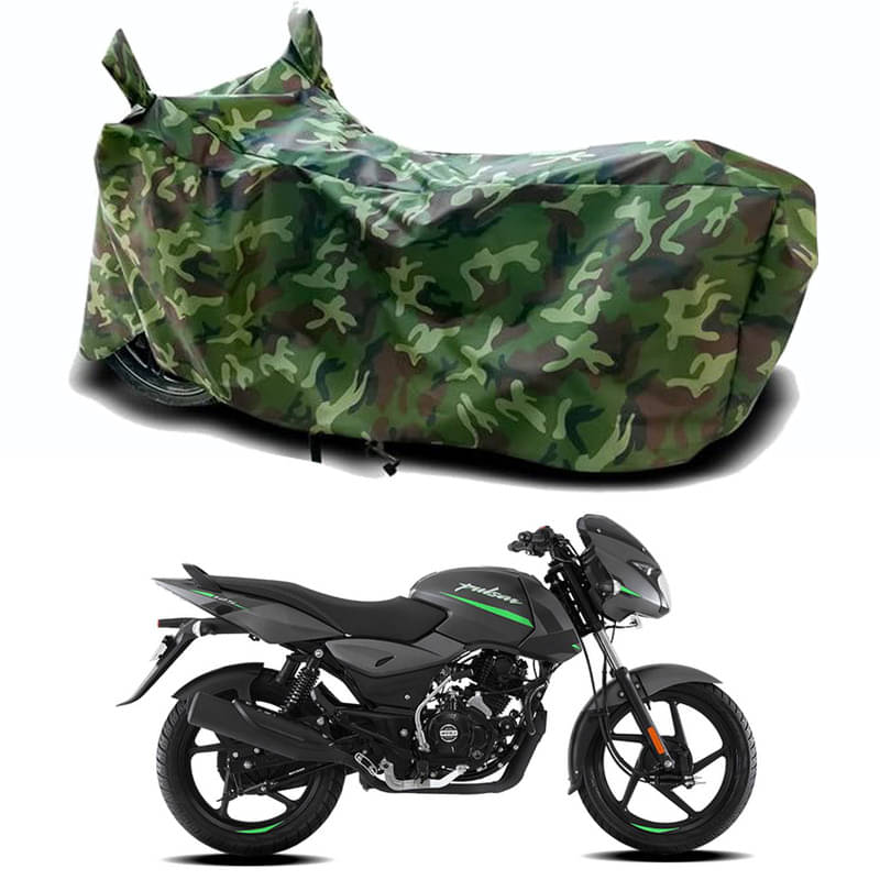 Gali Bazar Bike Body Cover for Bajaj Pulsar 125-Disc (Pack of 1 ) , Jungle Gali Bazar Bike Body Cover for Bajaj Pulsar 125-Disc (Pack of 1 ) , Jungle