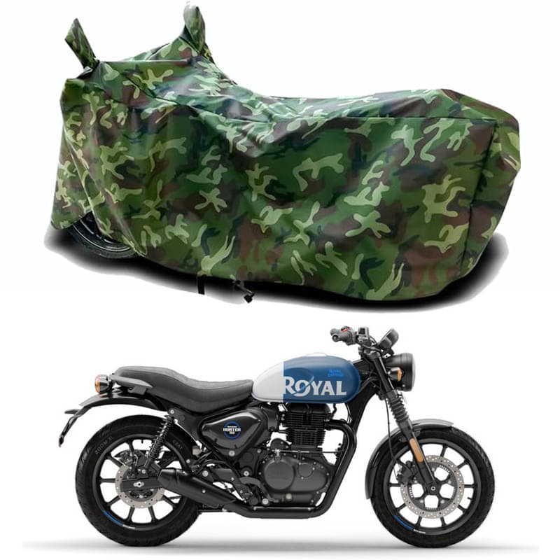 Gali Bazar Bike Body Cover for Royal Enfie Hunter 350 (Pack of 1 ) , Jungle Gali Bazar Bike Body Cover for Royal Enfie Hunter 350 (Pack of 1 ) , Jungle