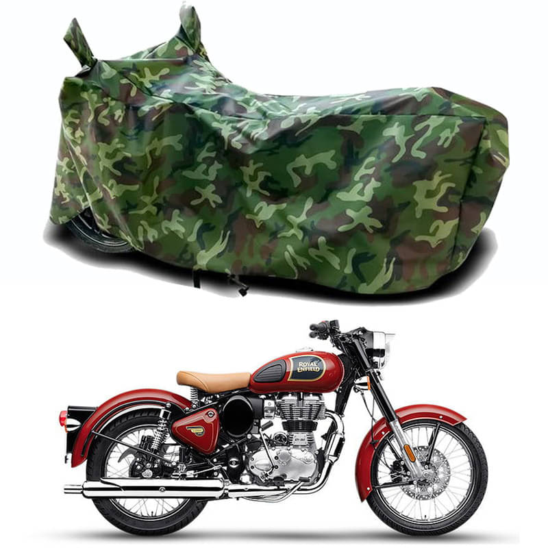 Gali Bazar Bike Body Cover for Royal Enfield ( Pack of 1 ) , Jungle Gali Bazar Bike Body Cover for Royal Enfield ( Pack of 1 ) , Jungle