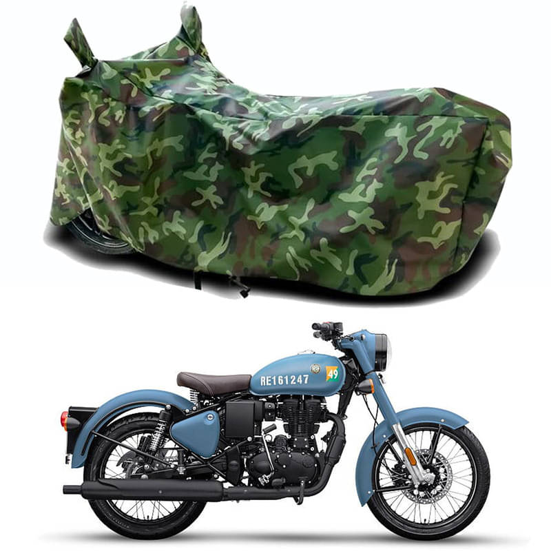     			Gali Bazar Bike Body Cover for Royal Enfie Classic 350 (Pack of 1 ) , Jungle