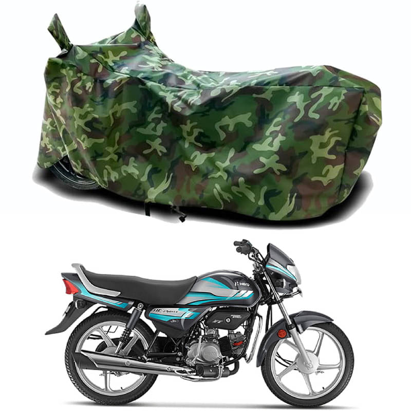 Gali Bazar Bike Body Cover for Hero HF Deluxe Self (Pack of 1 ) , Jungle Gali Bazar Bike Body Cover for Hero HF Deluxe Self (Pack of 1 ) , Jungle