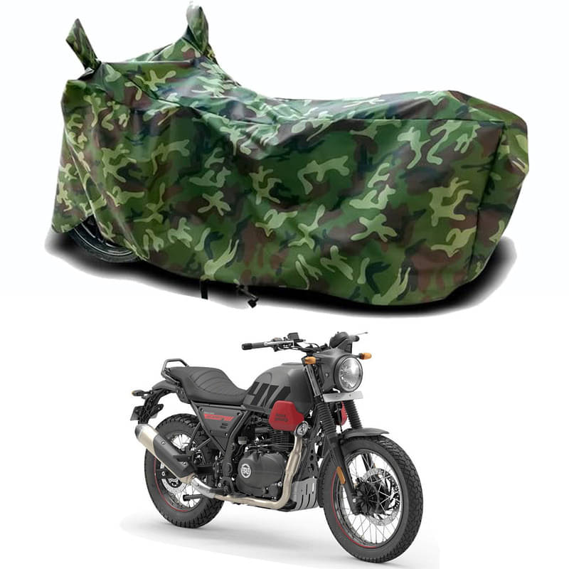     			Gali Bazar Bike Body Cover for Royal Enfie Scram 411 ABS (Pack of 1 ) , Jungle