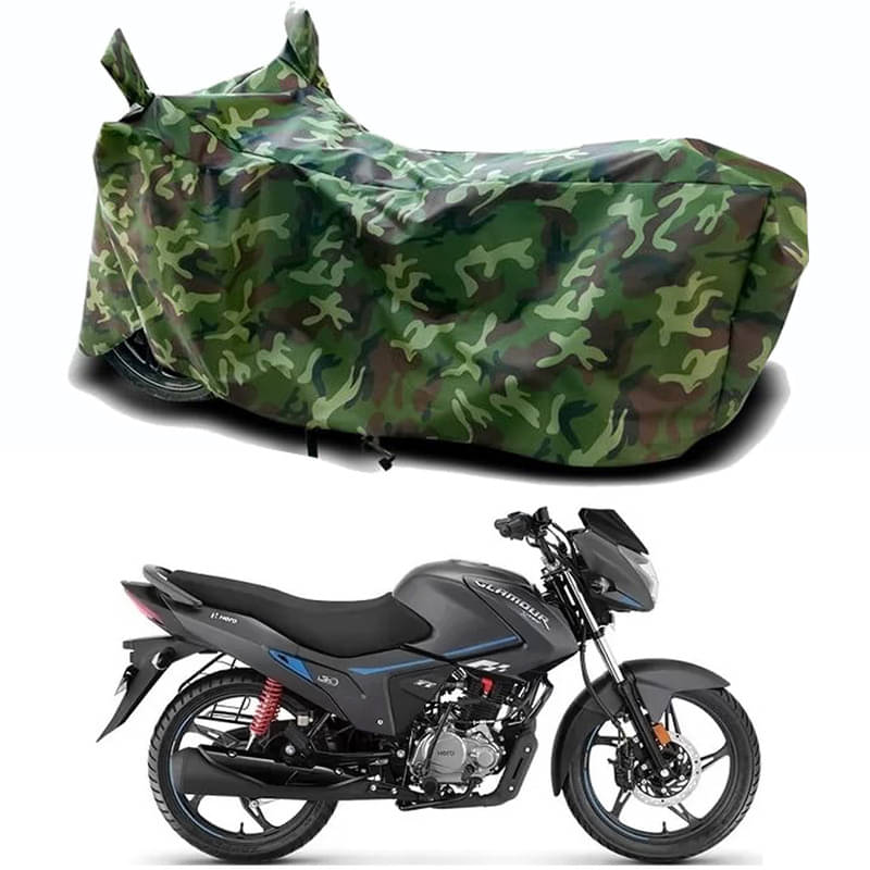     			Gali Bazar Bike Body Cover for Hero Glamour Xtec Drum (Pack of 1 ) , Jungle