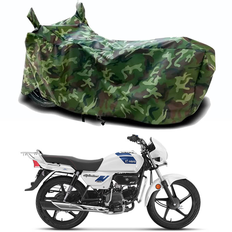 Gali Bazar Bike Body Cover for Hero Splendor Plus XTEC BS6 (Pack of 1 ) , Jungle Gali Bazar Bike Body Cover for Hero Splendor Plus XTEC BS6 (Pack of 1 ) , Jungle