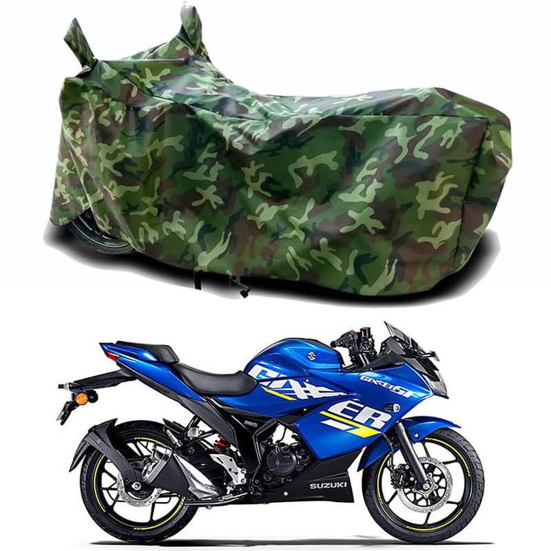     			Gali Bazar Bike Body Cover for Suzuki Gixxer SF 250 Moto (Pack of 1 ) , Jungle