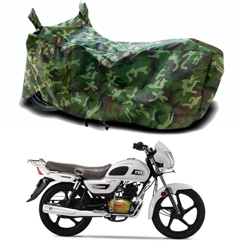 Gali Bazar Bike Body Cover for TVS Radeon Base BS6 (Pack of 1 ) , Jungle Gali Bazar Bike Body Cover for TVS Radeon Base BS6 (Pack of 1 ) , Jungle