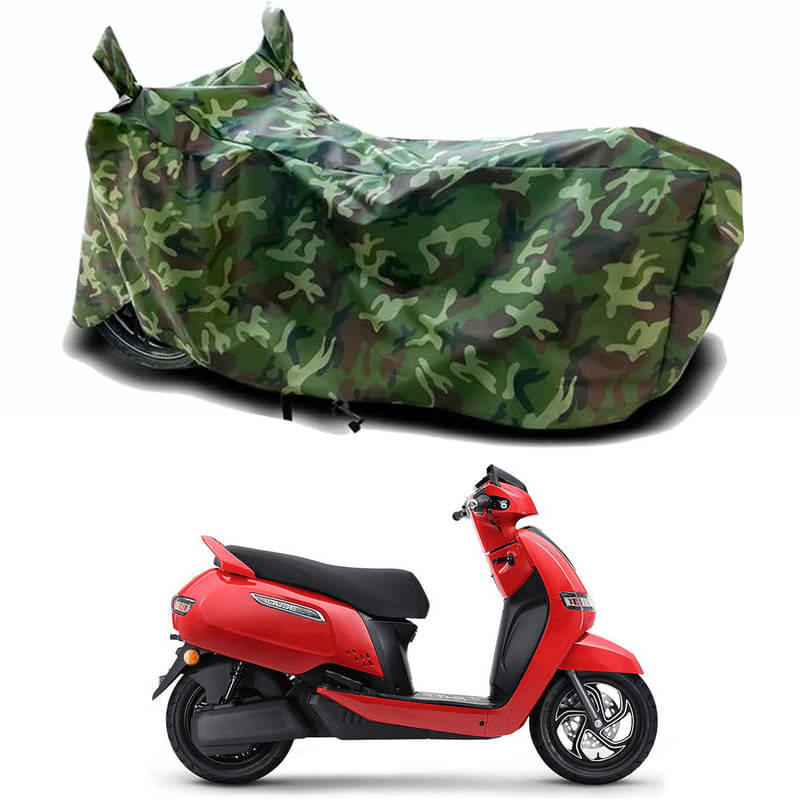 Gali Bazar Bike Body Cover for TVS iQube Electric S (Pack of 1 ) , Jungle Gali Bazar Bike Body Cover for TVS iQube Electric S (Pack of 1 ) , Jungle