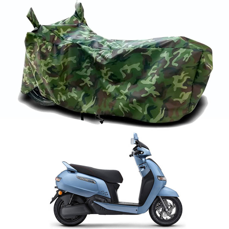 Gali Bazar Bike Body Cover for TVS iQube Electric STD (Pack of 1 ) , Jungle Gali Bazar Bike Body Cover for TVS iQube Electric STD (Pack of 1 ) , Jungle