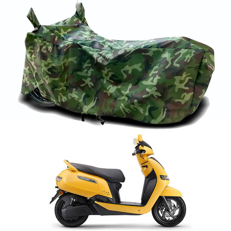 Gali Bazar Bike Body Cover for TVS iQube Electric ST (Pack of 1 ) , Jungle Gali Bazar Bike Body Cover for TVS iQube Electric ST (Pack of 1 ) , Jungle