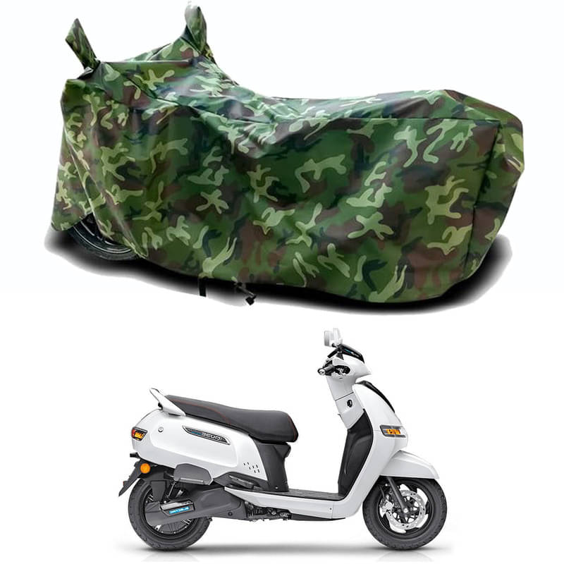 Gali Bazar Bike Body Cover for TVS iQube Electric (Pack of 1 ) , Jungle Gali Bazar Bike Body Cover for TVS iQube Electric (Pack of 1 ) , Jungle