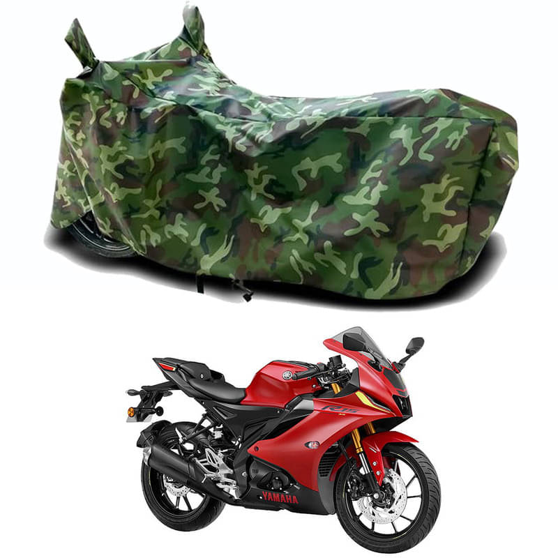 Gali Bazar Bike Body Cover for Yamaha R15 V4 OLD (Pack of 1 ) , Jungle Gali Bazar Bike Body Cover for Yamaha R15 V4 OLD (Pack of 1 ) , Jungle