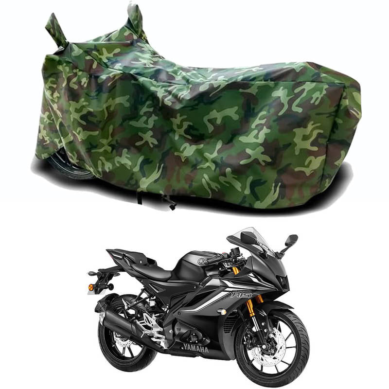 Gali Bazar Bike Body Cover for Yamaha R15 V4 M (Pack of 1 ) , Jungle Gali Bazar Bike Body Cover for Yamaha R15 V4 M (Pack of 1 ) , Jungle