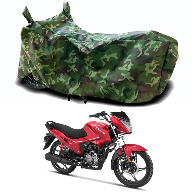     			Gali Bazar Bike Body Cover for Hero Glamour Xtec (Pack of 1 ) , Jungle