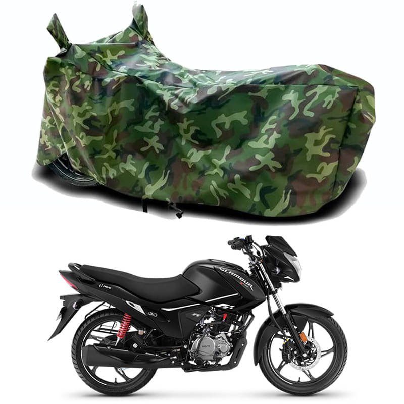     			Gali Bazar Bike Body Cover for Hero Glamour Xtec Disc (Pack of 1 ) , Jungle