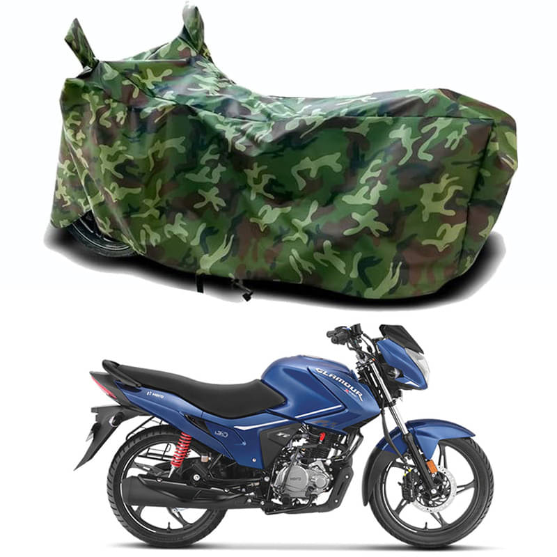     			Gali Bazar Bike Body Cover for Hero Glamour Xtec-Dis (Pack of 1 ) , Jungle