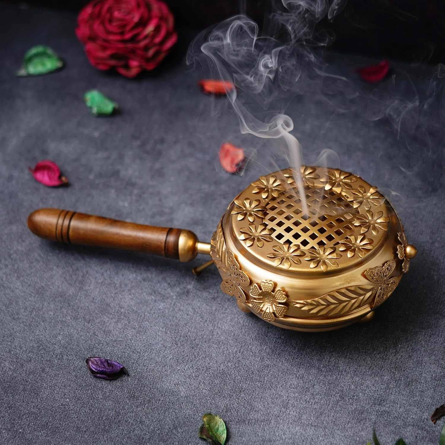 Heaven Decor Dhoop,Aromatic Burner Natural,Mogra,Rose,Tulsi 450 gm ( Pack of 1 )