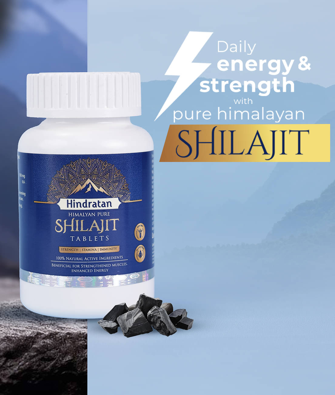     			Hindratan Shilajit Tablets Powerful for Immunity for Men & Women 60 Tablets ( Pack of 1)