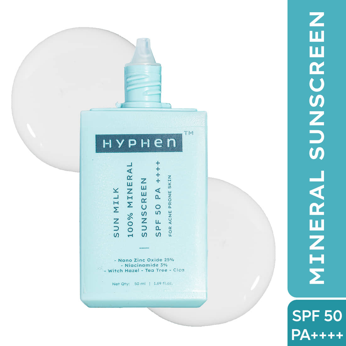 Hyphen SPF 50 Sunscreen Cream For All Skin Type ( Pack of 1 )
