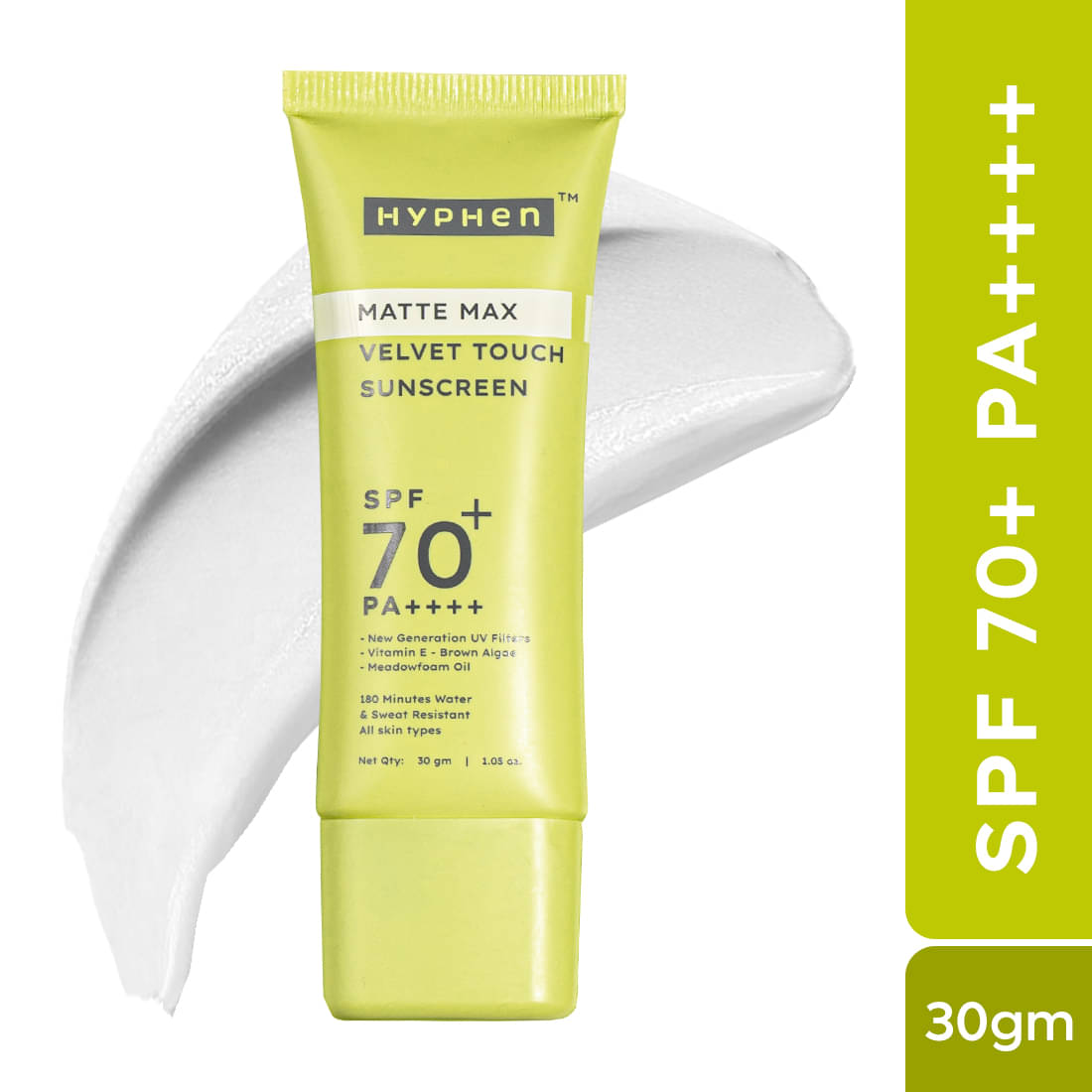     			Hyphen SPF 70 Sunscreen Cream For All Skin Type ( Pack of 1 )