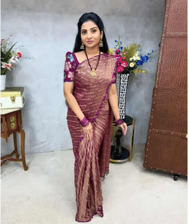JASHALFAB Silk Striped Saree With Unstitched Blouse Piece ( Multicolor ) JASHALFAB Silk Striped Saree With Unstitched Blouse Piece ( Multicolor )