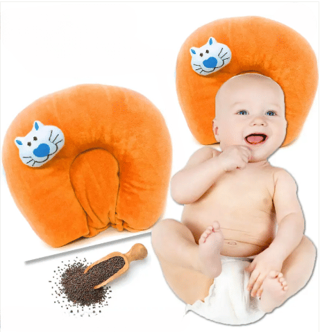 KALRA MAGIC Green Cotton Neck supporter (Horse-shoe) Baby Pillow